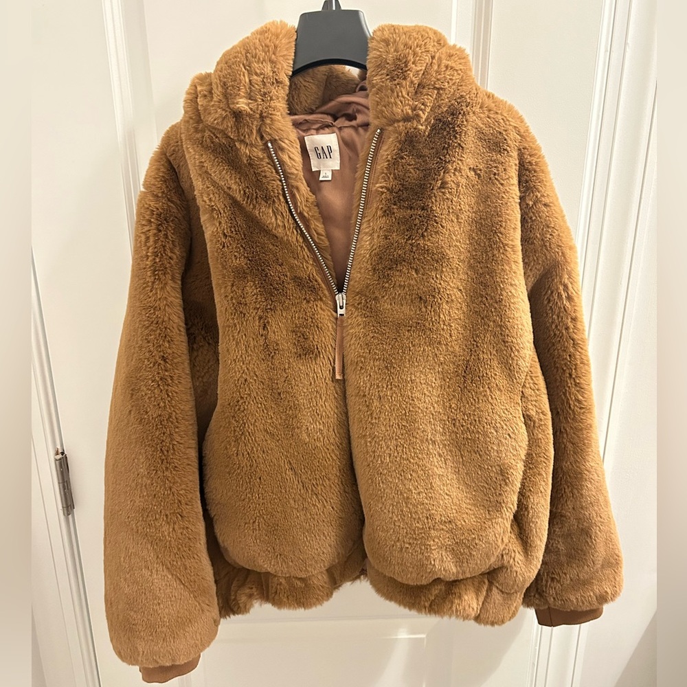 GAP Faux Fur Bomber Jacket
